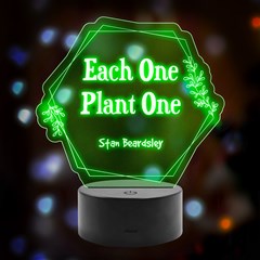 Remote LED Acrylic Message Display (Black Round Stand) 