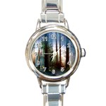 Old_forest Round Italian Charm Watch