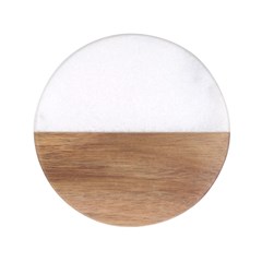 Classic Marble Wood Coaster (Round) 