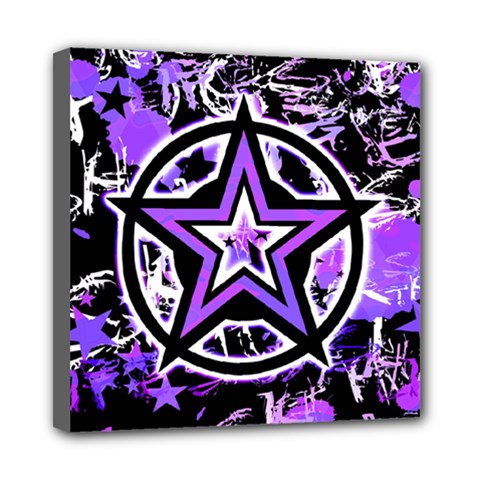 Purple Star Mini Canvas 8  x 8  (Stretched) from ZippyPress
