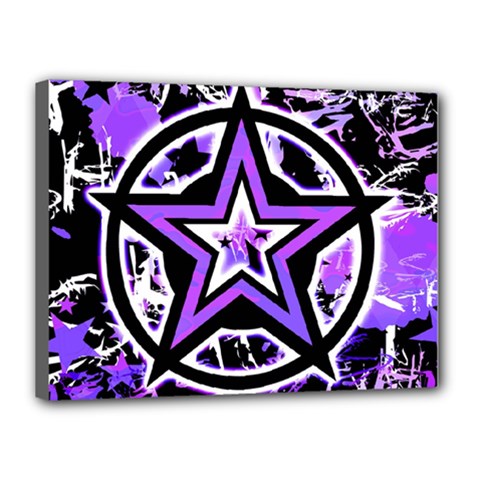 Purple Star Canvas 16  x 12  (Stretched) from ZippyPress
