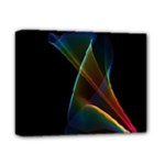 Abstract Rainbow Lily, Colorful Mystical Flower  Deluxe Canvas 14  x 11  (Framed)