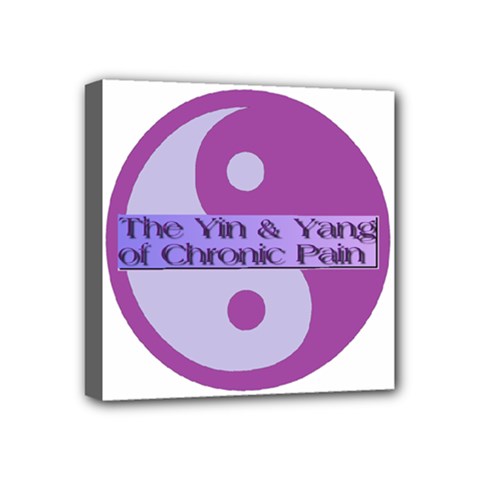 Yin & Yang Of Chronic Pain Mini Canvas 4  x 4  (Framed) from ZippyPress