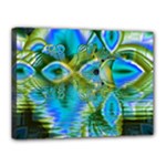 Mystical Spring, Abstract Crystal Renewal Canvas 16  x 12  (Framed)