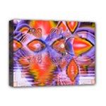 Crystal Star Dance, Abstract Purple Orange Deluxe Canvas 16  x 12  (Framed) 