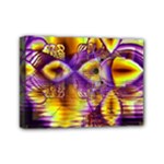 Golden Violet Crystal Palace, Abstract Cosmic Explosion Mini Canvas 7  x 5  (Framed)