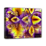 Golden Violet Crystal Palace, Abstract Cosmic Explosion Canvas 10  x 8  (Framed)