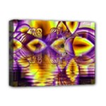 Golden Violet Crystal Palace, Abstract Cosmic Explosion Deluxe Canvas 16  x 12  (Framed) 