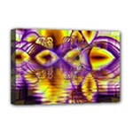 Golden Violet Crystal Palace, Abstract Cosmic Explosion Deluxe Canvas 18  x 12  (Framed)