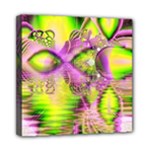 Raspberry Lime Mystical Magical Lake, Abstract  Mini Canvas 8  x 8  (Framed)