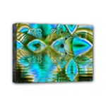 Crystal Gold Peacock, Abstract Mystical Lake Mini Canvas 7  x 5  (Framed)