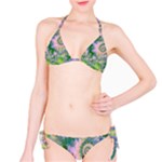 Rose Apple Green Dreams, Abstract Water Garden Bikini