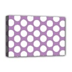 Lilac Polkadot Deluxe Canvas 18  x 12  (Framed)