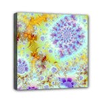 Golden Violet Sea Shells, Abstract Ocean Mini Canvas 6  x 6  (Framed)