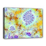 Golden Violet Sea Shells, Abstract Ocean Canvas 16  x 12  (Framed)