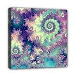 Violet Teal Sea Shells, Abstract Underwater Forest Mini Canvas 8  x 8  (Stretched)