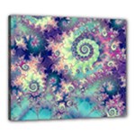 Violet Teal Sea Shells, Abstract Underwater Forest Canvas 24  x 20  (Stretched)