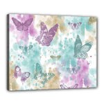 Joy Butterflies Canvas 20  x 16  (Framed)