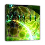 Dawn Of Time, Abstract Lime & Gold Emerge Mini Canvas 8  x 8  (Framed)
