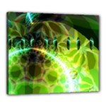 Dawn Of Time, Abstract Lime & Gold Emerge Canvas 24  x 20  (Framed)