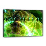 Dawn Of Time, Abstract Lime & Gold Emerge Canvas 18  x 12  (Framed)