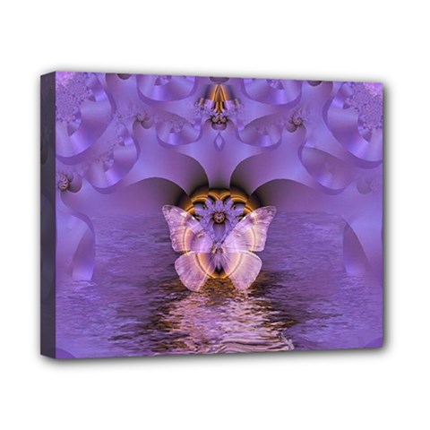 Artsy Purple Awareness Butterfly Canvas 10  x 8  (Framed) from ZippyPress
