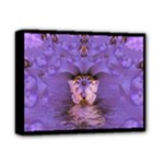 Artsy Purple Awareness Butterfly Deluxe Canvas 14  x 11  (Framed)