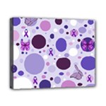 Purple Awareness Dots Canvas 10  x 8  (Framed)