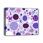 Purple Awareness Dots Deluxe Canvas 14  x 11  (Framed)