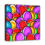 Colored Easter Eggs Mini Canvas 8  x 8  (Framed)