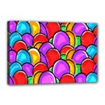 Colored Easter Eggs Canvas 18  x 12  (Framed)