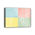 Pastel Textured Squares Mini Canvas 7  x 5  (Framed)
