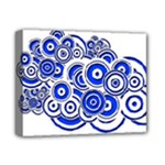 Trippy Blue Swirls Deluxe Canvas 14  x 11  (Framed)