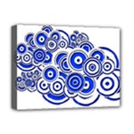 Trippy Blue Swirls Deluxe Canvas 16  x 12  (Framed) 