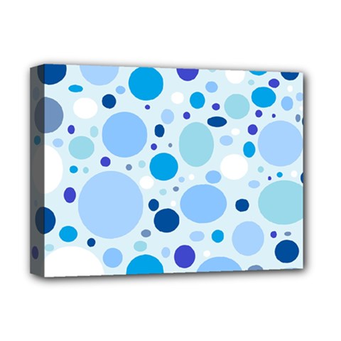 Bubbly Blues Deluxe Canvas 16  x 12  (Framed)  from ZippyPress