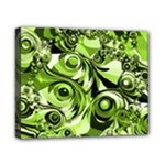 Retro Green Abstract Canvas 10  x 8  (Framed)
