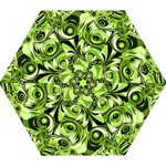 Retro Green Abstract Mini Folding Umbrella