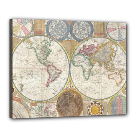 1794 World Map Canvas 20  x 16  (Framed) from ZippyPress