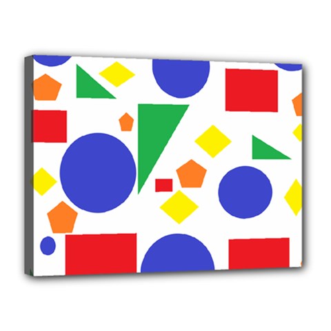 Random Geometrics Canvas 16  x 12  (Framed) from ZippyPress