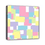 Mod Pastel Geometric Mini Canvas 6  x 6  (Framed)