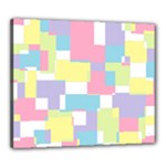 Mod Pastel Geometric Canvas 24  x 20  (Framed)