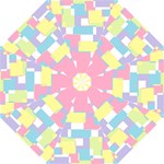 Mod Pastel Geometric Folding Umbrella