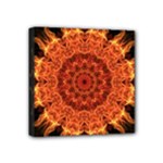 Flaming Sun Mini Canvas 4  x 4  (Framed)