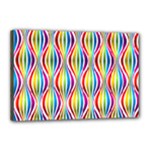 Rainbow Waves Canvas 18  x 12  (Framed)