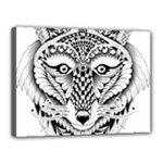 Ornate Foxy Wolf Canvas 16  x 12  (Framed)