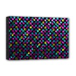 Polka Dot Sparkley Jewels 2 Deluxe Canvas 18  x 12  (Framed)
