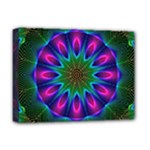 Star Of Leaves, Abstract Magenta Green Forest Deluxe Canvas 16  x 12  (Framed) 