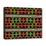 Aztec Style Pattern Deluxe Canvas 20  x 16  (Framed)