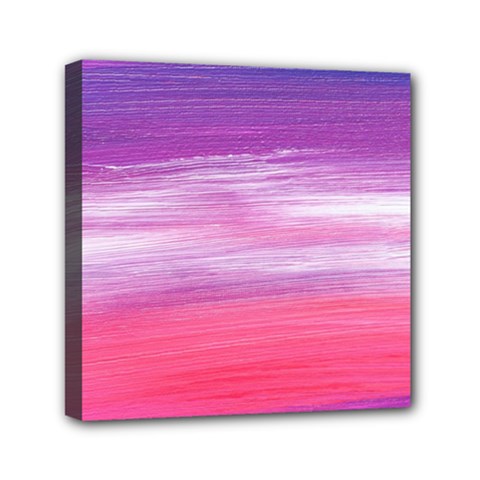 Abstract In Pink & Purple Mini Canvas 6  x 6  (Framed) from ZippyPress