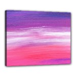 Abstract In Pink & Purple Canvas 20  x 16  (Framed)